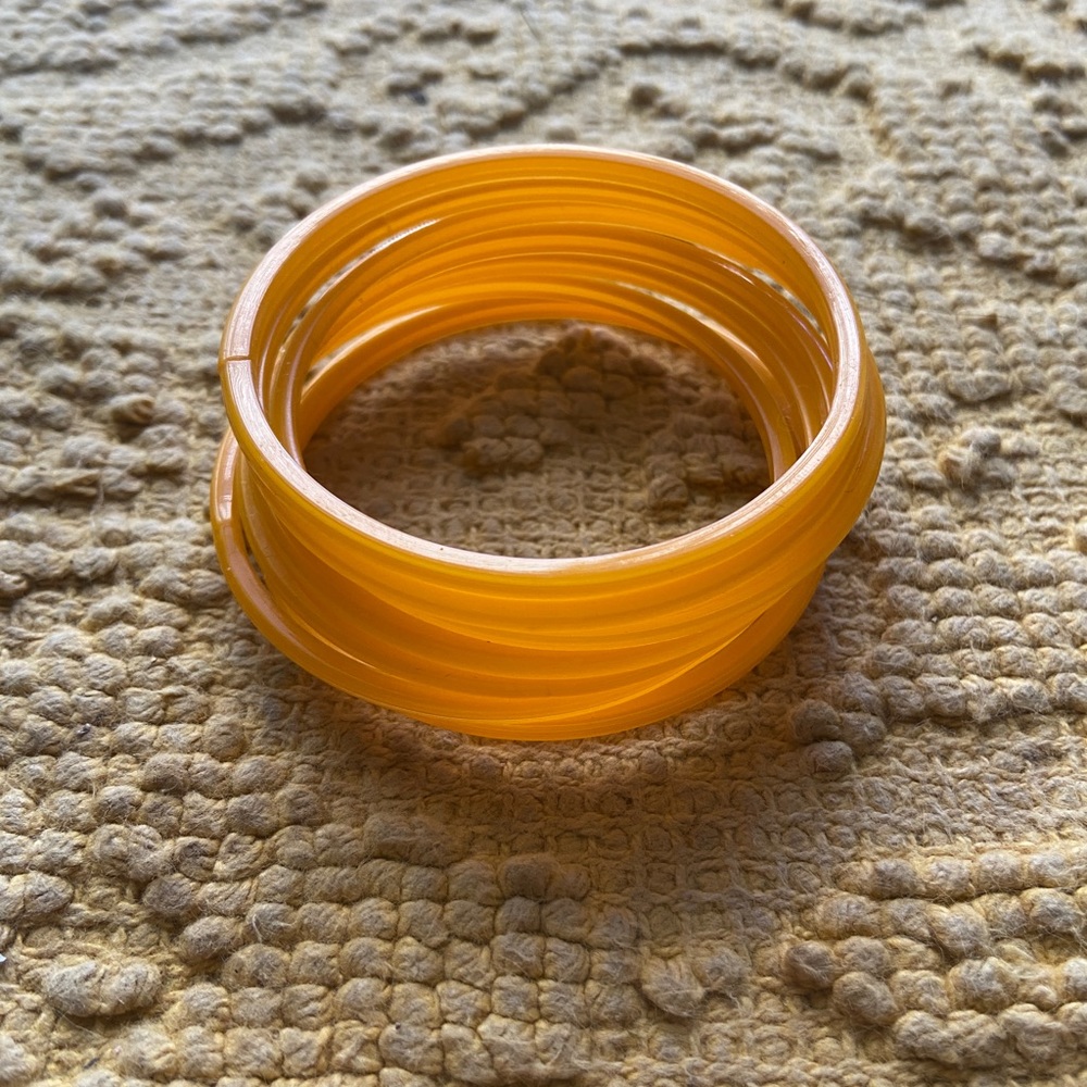 Yellow Glass Bangles Small